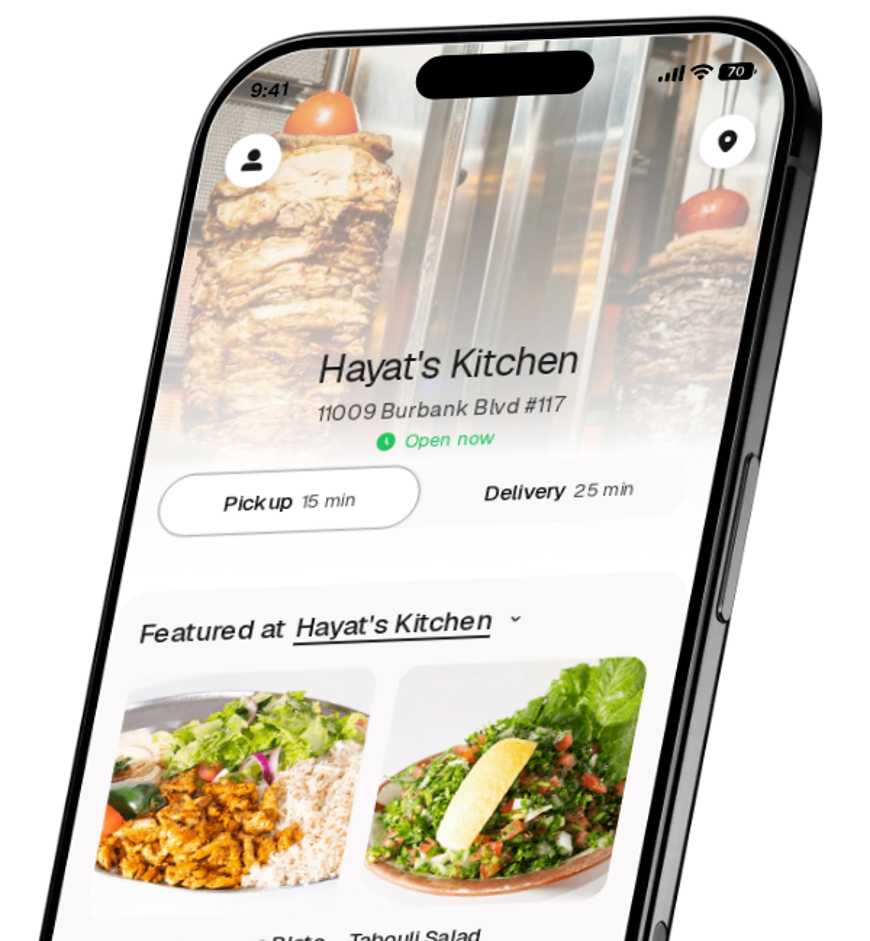 Hayat's Kitchen app preview